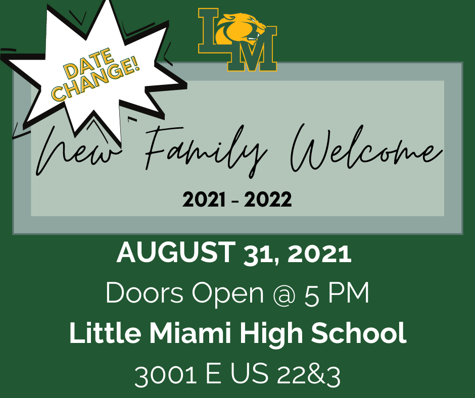new family welcome date moved to august 31st 